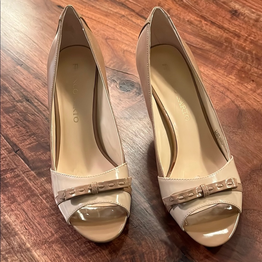 Franco Sarto Two-Tone Neutral Heels